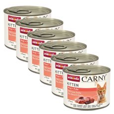 Animonda Carny Kitten – Hovězí a krůtí 6 x 200 g