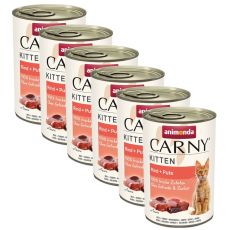 Animonda Carny Kitten – Hovězí a krůtí 6 x 400 g