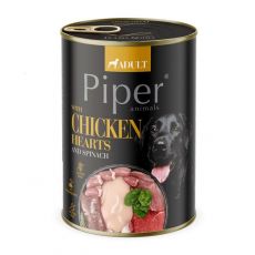 Konzerva Piper Adult s kuřecími srdíčky a špenátem 400 g